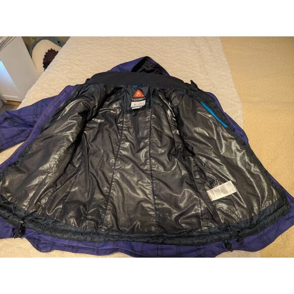 Columbia Interchange Omni-Shield Women’s Medium Hooded Jacket Purple Plaid - Picture 7 of 10